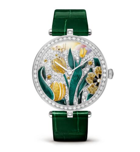 Replica Van Cleef & Arpels Lady Arpels Poème Tulipe watch VCARO8YX00