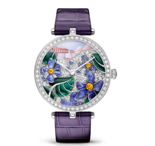 Copy Van Cleef & Arpels Lady Arpels Poème Violette watch VCARO8YY00