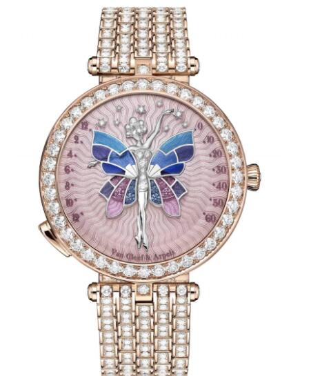 Replica Van Cleef & Arpels Lady Arpels Ballerine Enchantée Rose Gold Watch VCARPBES00