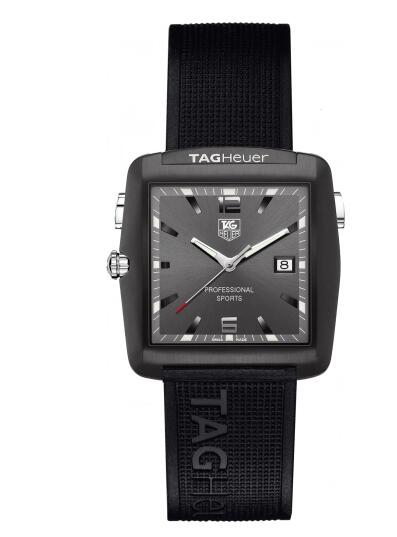 TAG Heuer Professional Sports Watch PVD Black Rubber Replica Watch WAE1113.FT6004