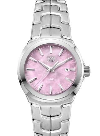 TAG Heuer Link Quartz 32mm Stainless Steel Pink MOP Replica Watch WBC1317.BA0600