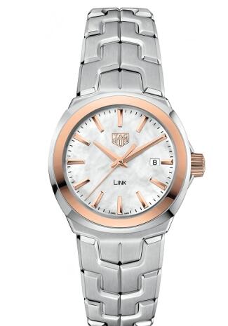 TAG Heuer Link Quartz 32mm Stainless Steel Rose Gold MOP Replica Watch WBC1350.BA0600