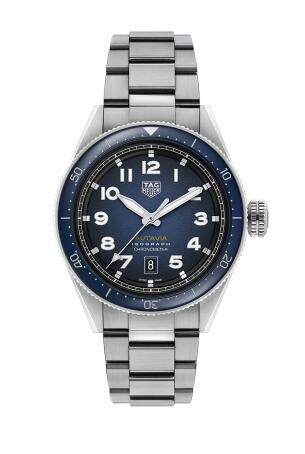 TAG Heuer Autavia Isograph Calibre 5 Stainless Steel Blue Bracelet Replica Watch WBE5112.EB0173