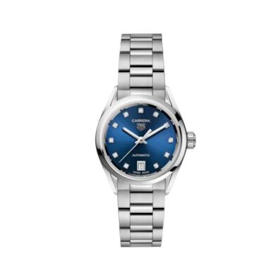 Replica TAG Heuer Carrera Automatic 29 Stainless Steel Blue - Diamond Bracelet Watch WBN2413.BA0621