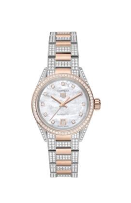 TAG Heuer Carrera Automatic 29 Stainless Steel - Rose Gold - Diamond Replica Watch WBN2451.BD0567